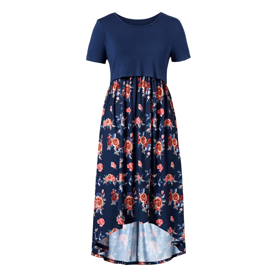 Fashionable Flower Allover Short-sleeve Dress